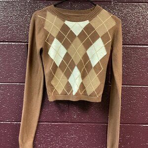 Shein , size S , light brown & dark brown sweater